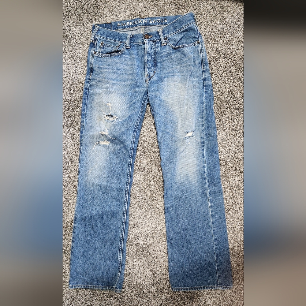 Mens American Eagle Low Rise Bootcut Jeans